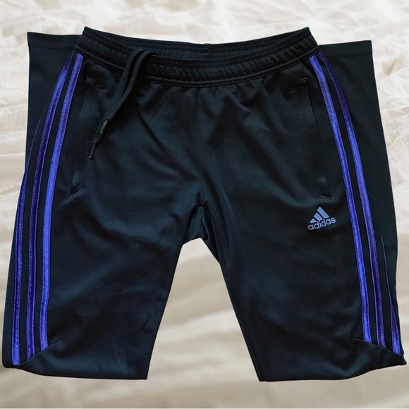 Adidas Tiro Climacool Training Pants Dark Grey/Purple Women’s Size S - Picture 2 of 9